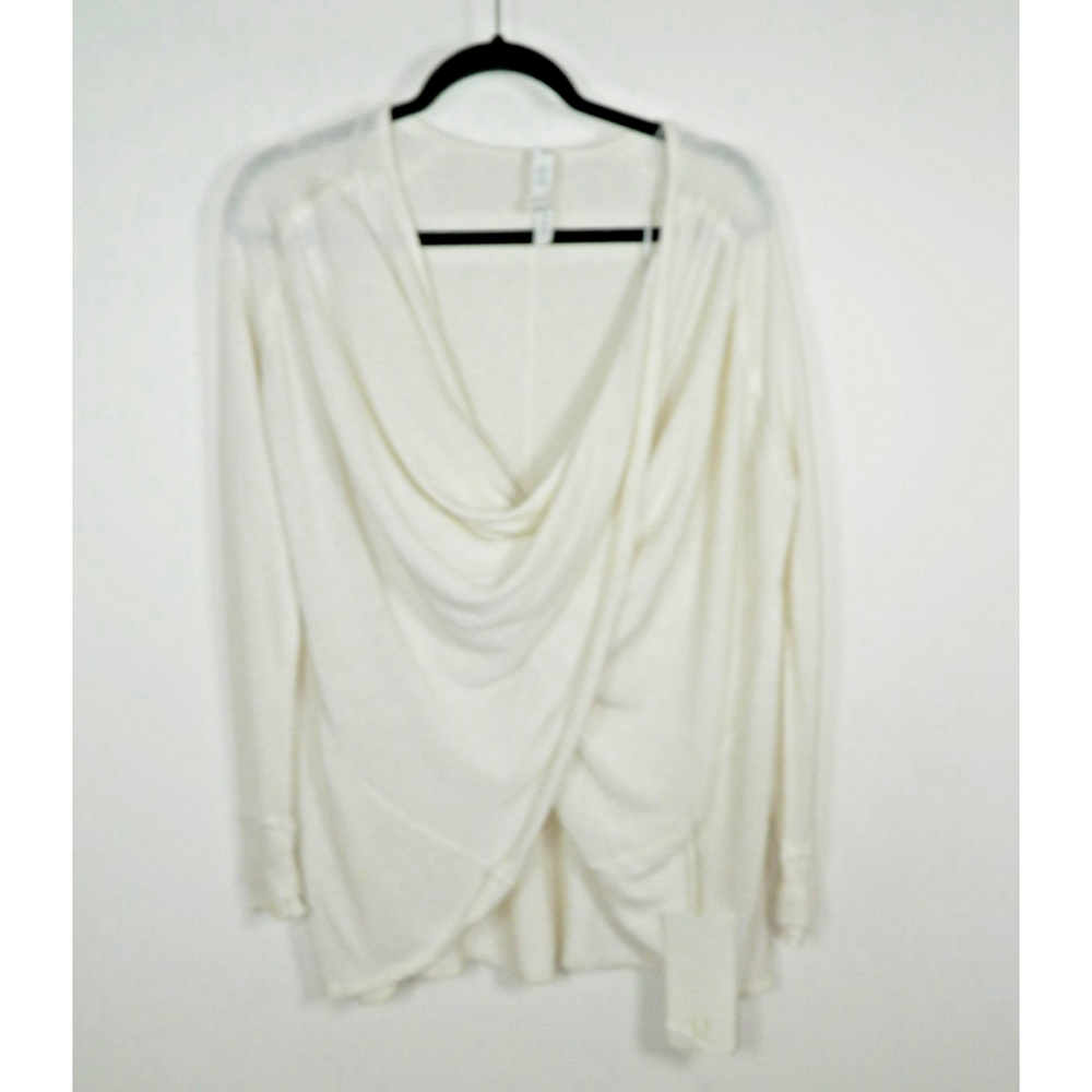 Lululemon Sweater Size 8 Ivory Twist & Wrap Cashmere Slouchy Boho Athleisure